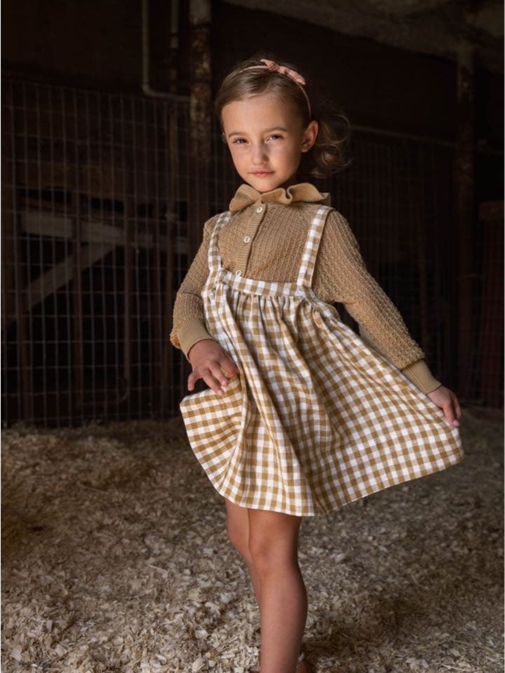 Soor Ploom Eloise Pinafore gingham size 8